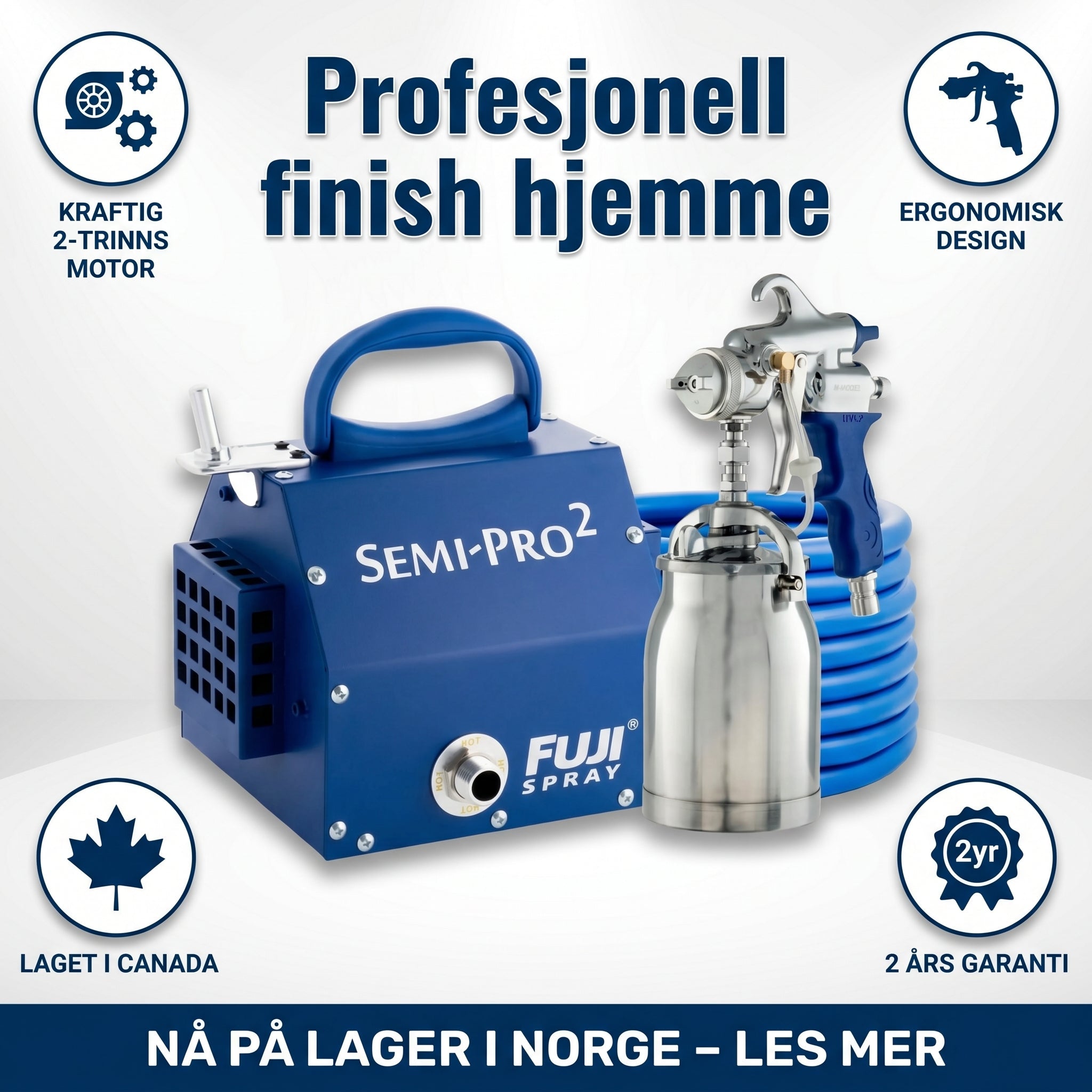 Fujispray Semi-Pro 2: High-Quality HVLP Spray Gun for Precision Spraying - HVLP Spray Norge AS